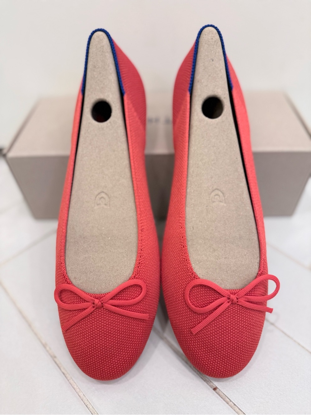 Rothy’s Glamour Red Bow Ballet Flat